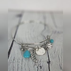 Paparazzi Turquoise and Silver Bangle Bracelet